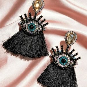 Beautiful evil eye elegant earrings